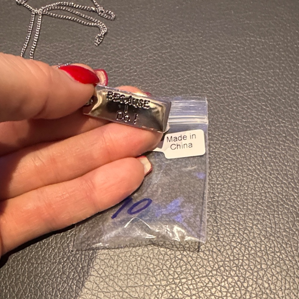 Stainless steel BECAUSE I DO necklace